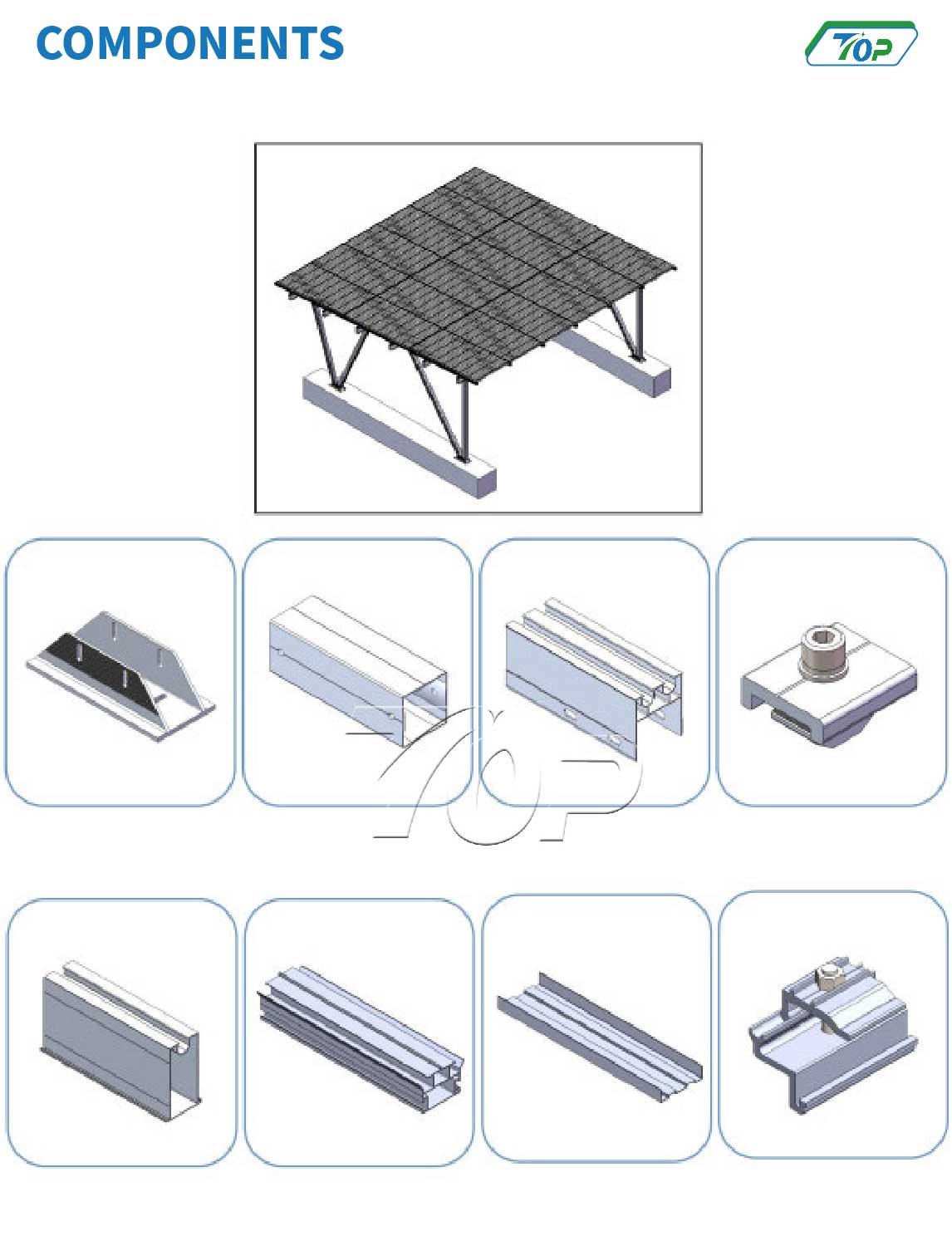 Waterproof solar carport Manufacture China