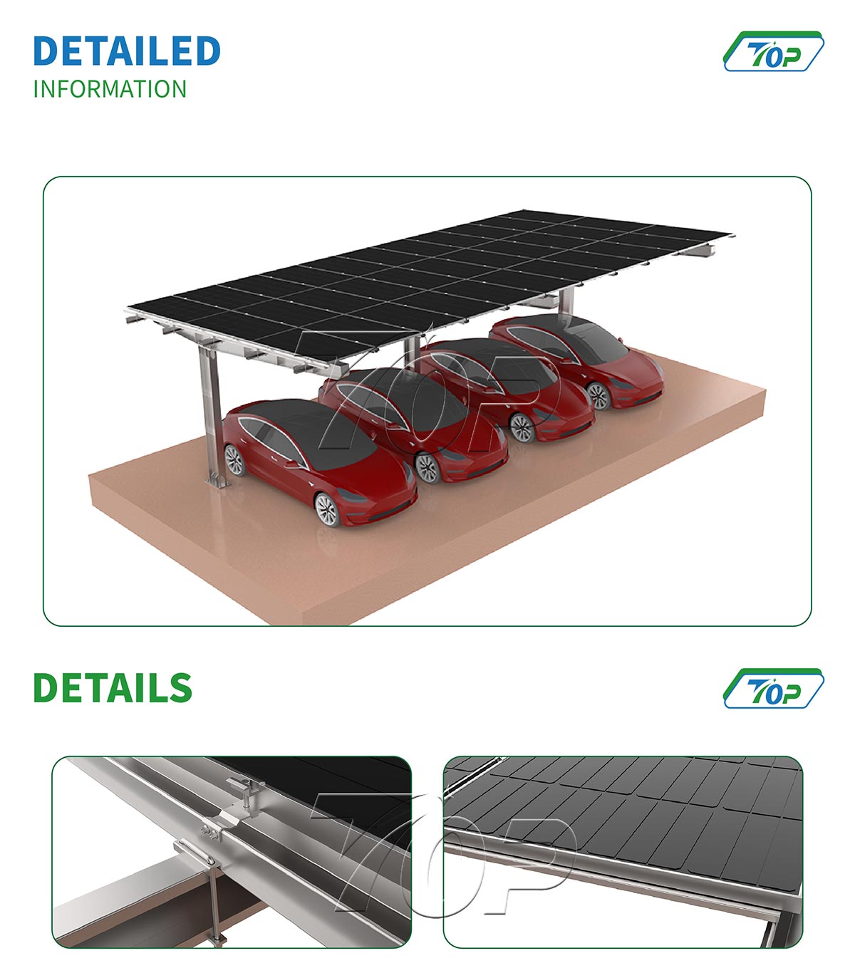 solar carport made by carbon steel