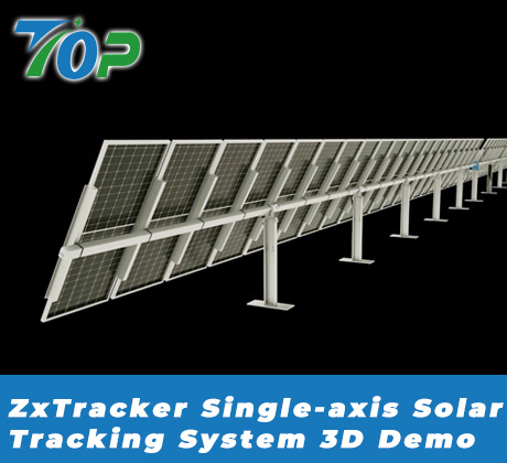 Hệ thống theo dõi năng lượng mặt trời một trục ZxTracker 3D Demo